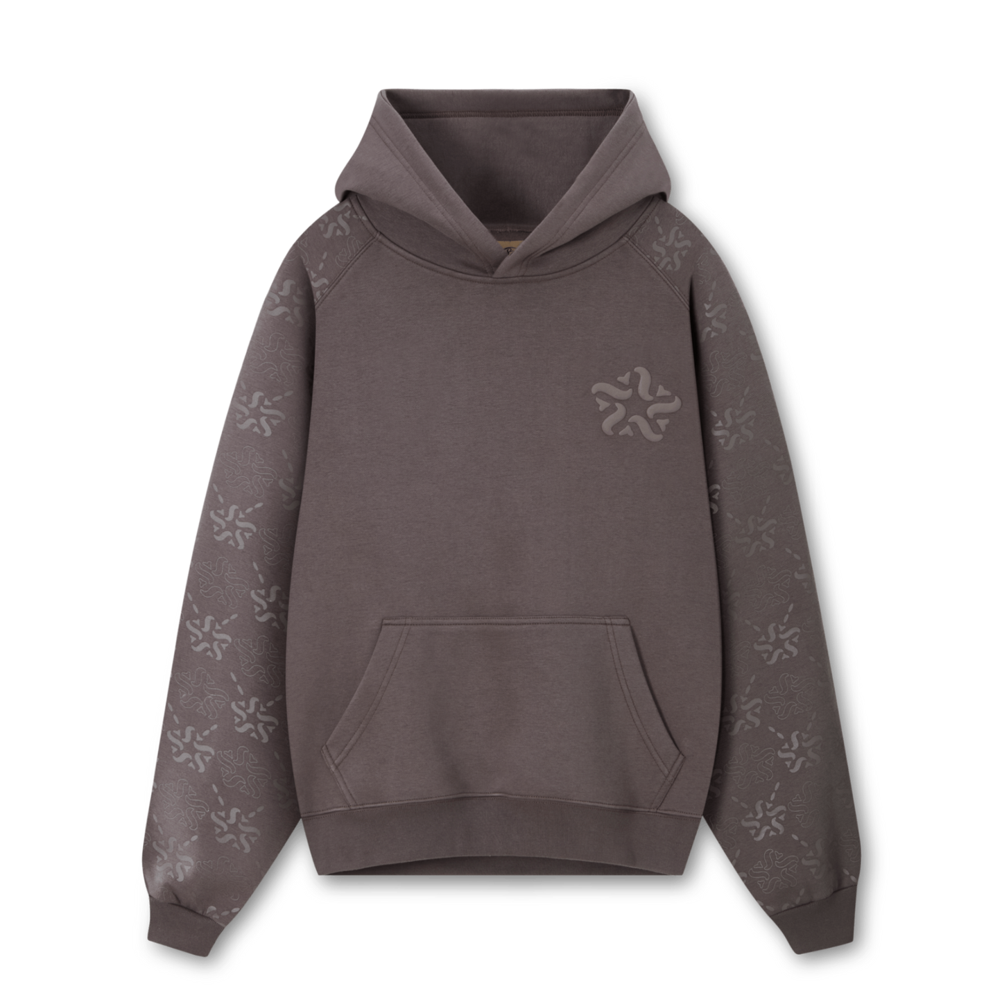 Brown Emblem Monogram Hoodie