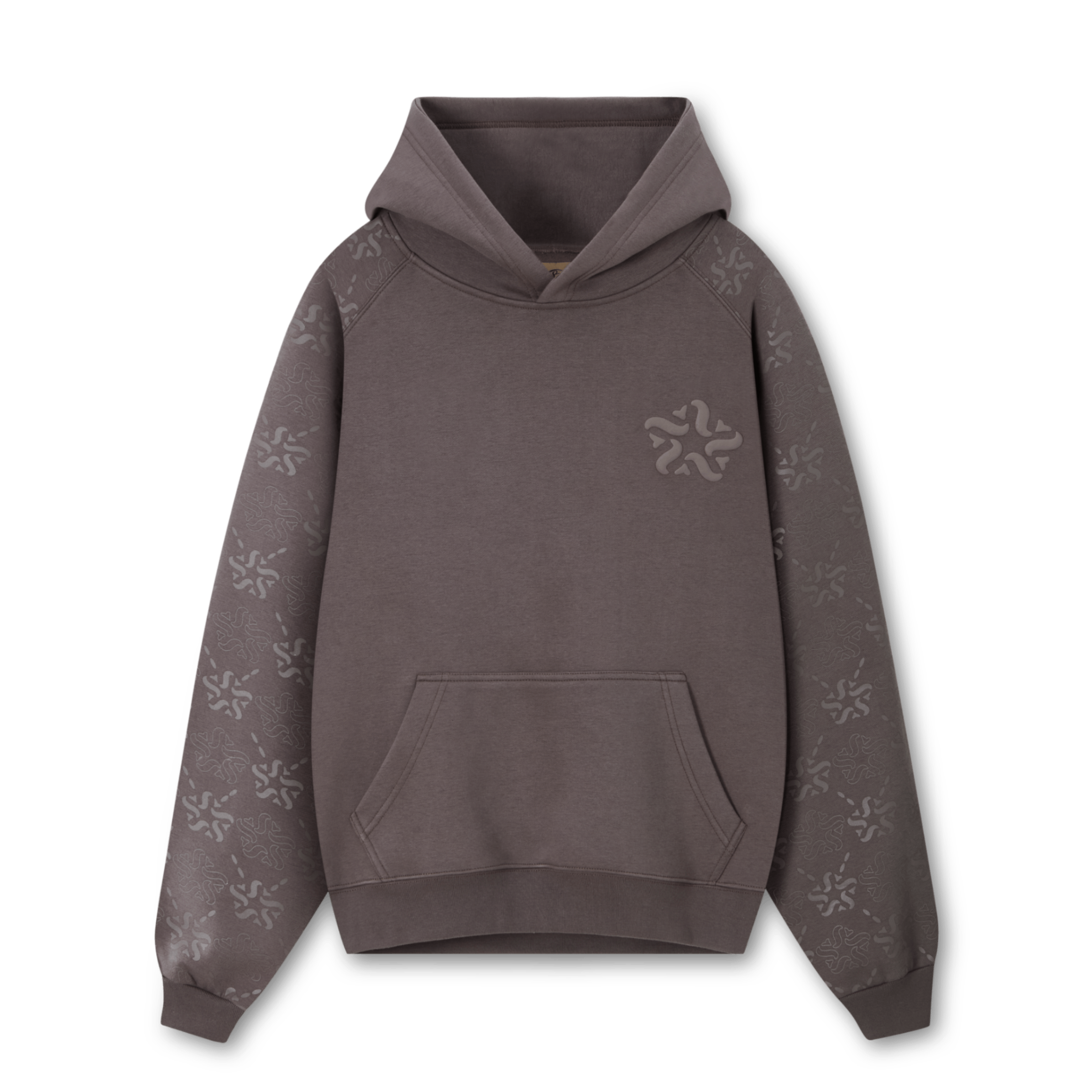 Brown Emblem Monogram Hoodie