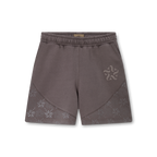 Brown Emblem Monogram Shorts