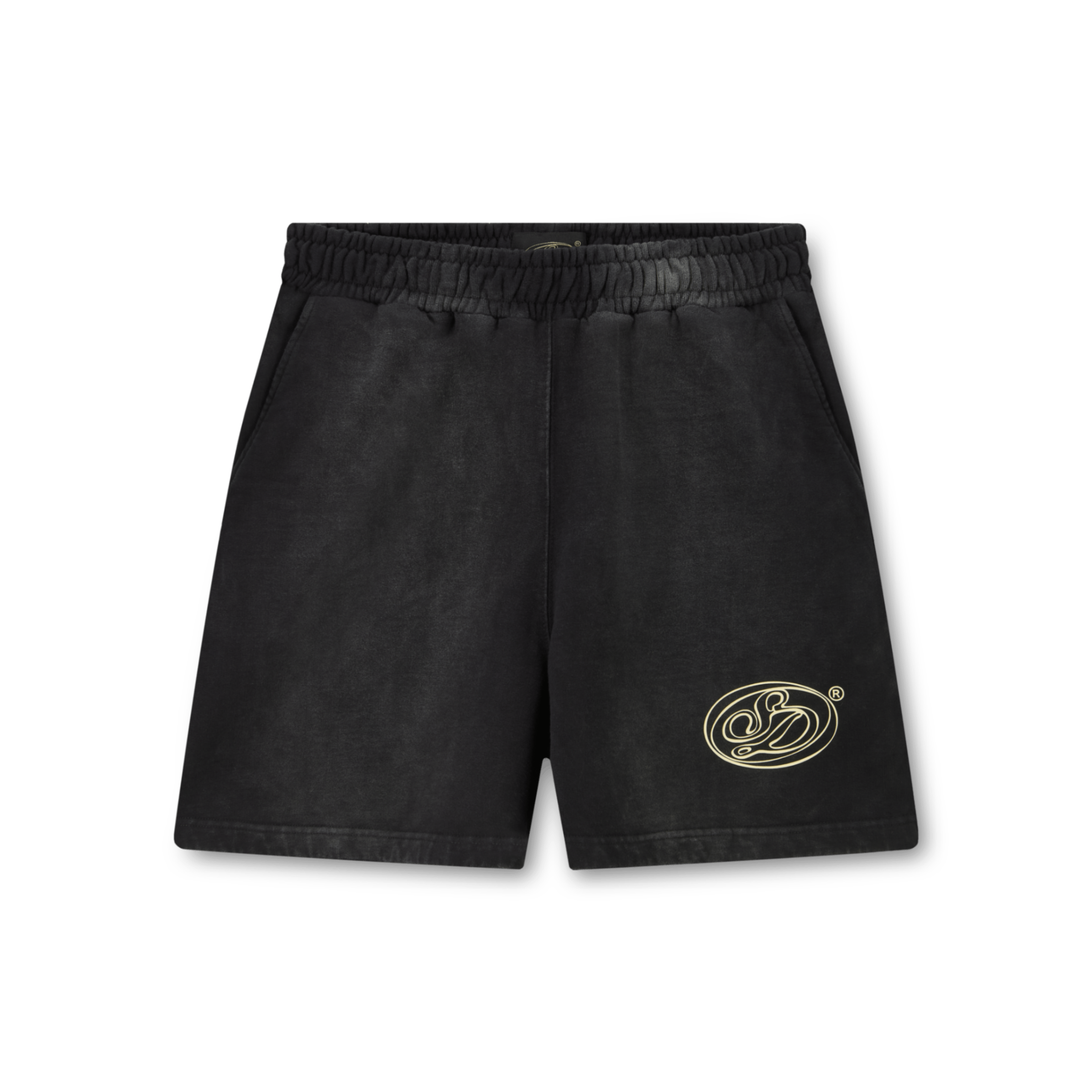 Black Washed Effect Shorts