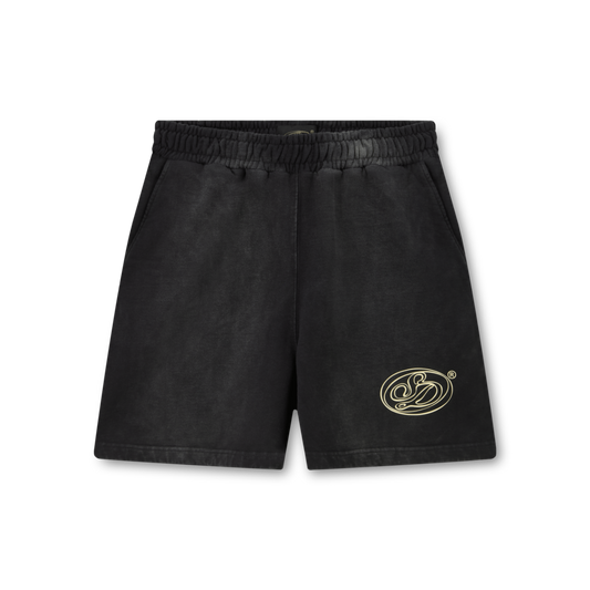 Black Washed Effect Shorts