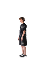 Black Washed Effect Shorts