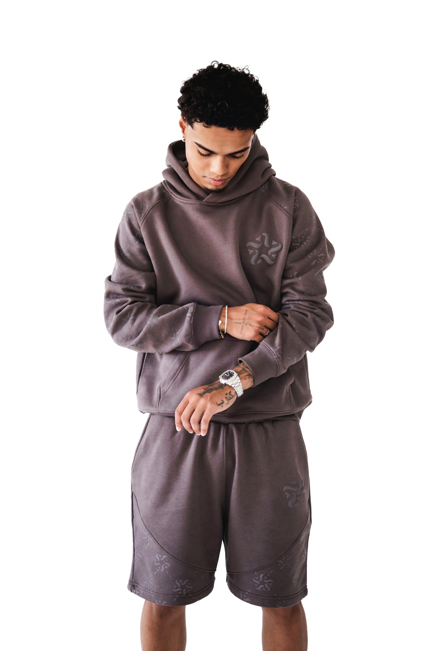 Brown Emblem Monogram Hoodie