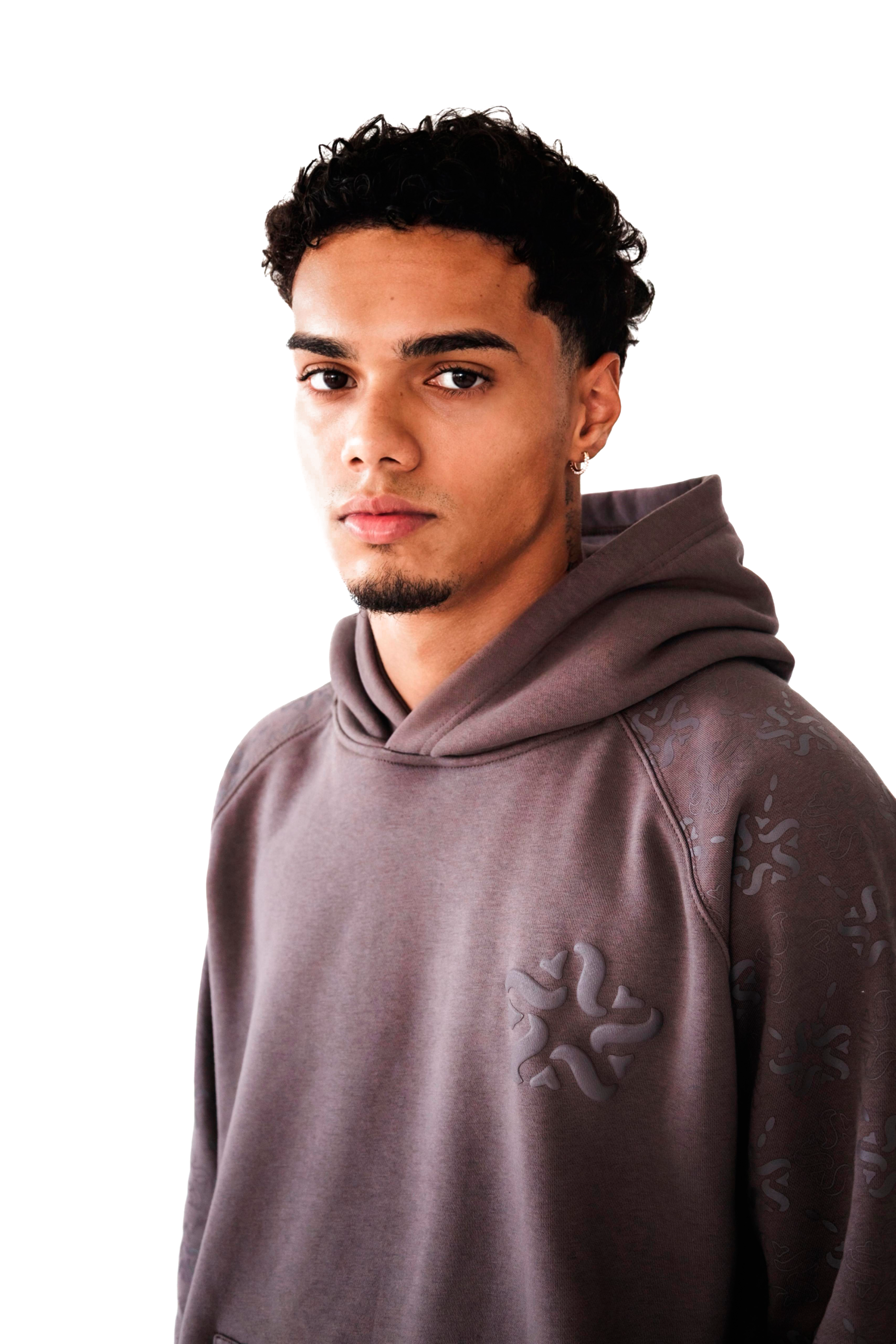 Brown Emblem Monogram Hoodie