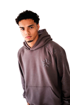 Brown Emblem Monogram Hoodie