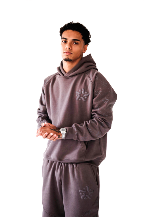 Brown Emblem Monogram Hoodie