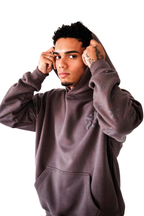 Brown Emblem Monogram Hoodie