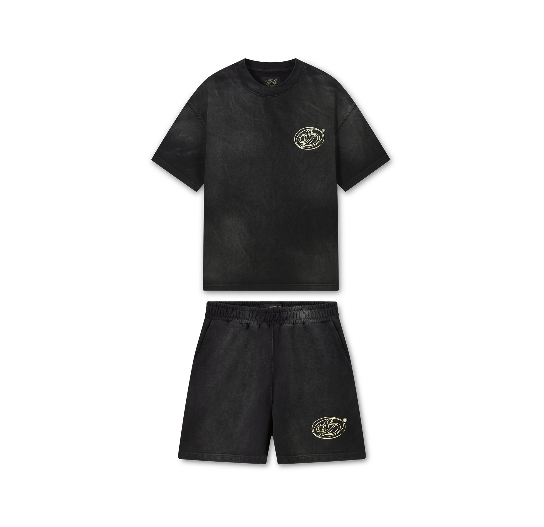 Black Washed Effect Oversized Set